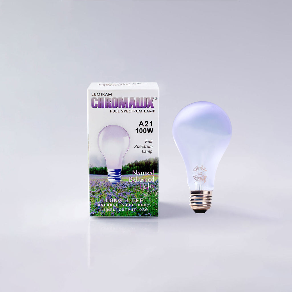 Chromalux® full spectrum incandescent 100W light bulb
