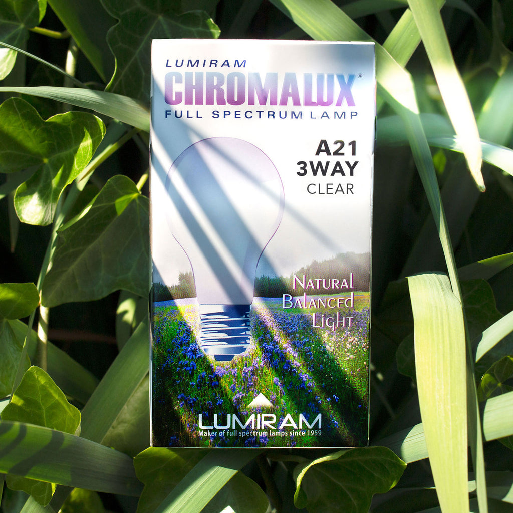 Chromalux full spectrum light bulb 3WAY incandescent Clear