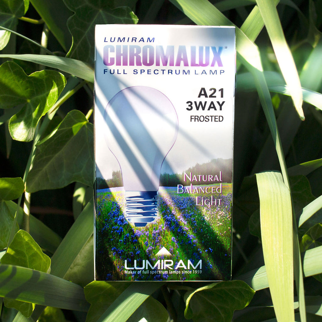 Chromalux full spectrum light bulb 3WAY incandescent frosted