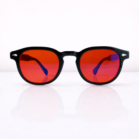 nighttime blue light blocking glasses with red lenses horizontal